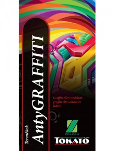 Nagy anti-graffiti rendszer védi a falat. Anti-graffiti szórólap a cég Tokato